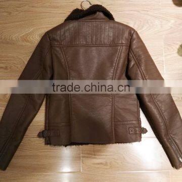 Lady pu Leather Jacket/motorcycle Blazer #PL8924 photo-2