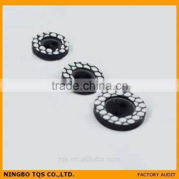 Black and White Spotty All Types of Cloth Buttons photo-3