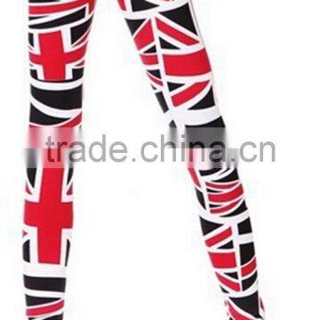 The Union Flag printed skinny high elastic leggings pants cropped jeans