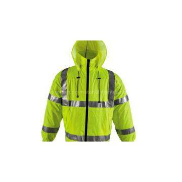 Safety Rain Jacket With PVC Coating