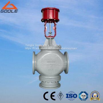 Pneumatic Diverting Type Three Way Flow Control Valve