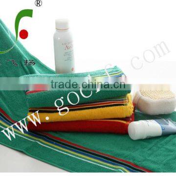 lengthening bright colored sports towel running towel