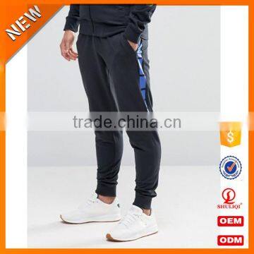 High Quality Owm Design 100% Cotton Navy Tracksuit / Breathable Plain Men Popular Tracksuit Sportswear H-1903 photo-3