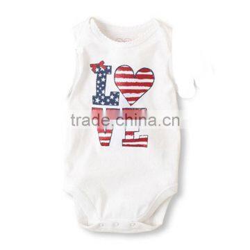 white color shortsleeve summer unisex baby bodysuit 100% cotton