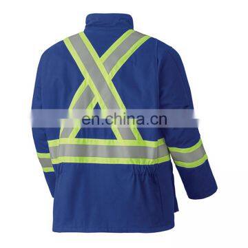 OEM Mens Reflective Blue Wear Rough Workwear Plus Size Coal Mine Work Jacket for Mining photo-4