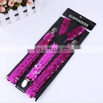 Halloween costume party sequin belt suspender