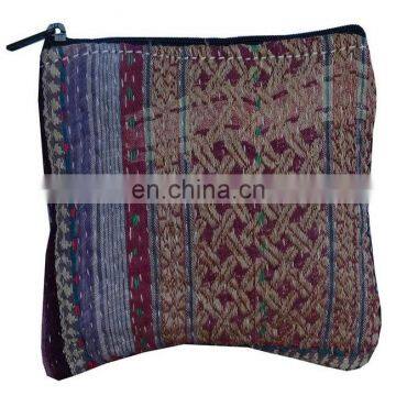 New 2017 Wholesale Kantha Clutch Bag / Handmade Zipper Kantha Pouch