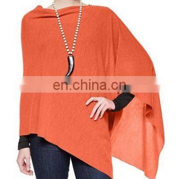 Latest Women's Knittedwool Poncho Fashion Irregular Sweaters photo-4