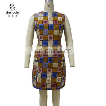 CS0001 Sleeveless Custom Fit Kitenge Dress Designs for African Women