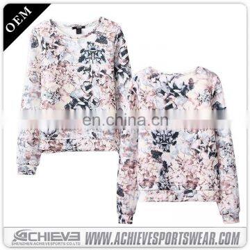 Mens Latest Design Custom Made Sublimation Sweaters With Flower photo-5