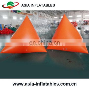 Low Price Orange Inflatable Triangle Buoy Attractive Inflatable Buoy Promotion