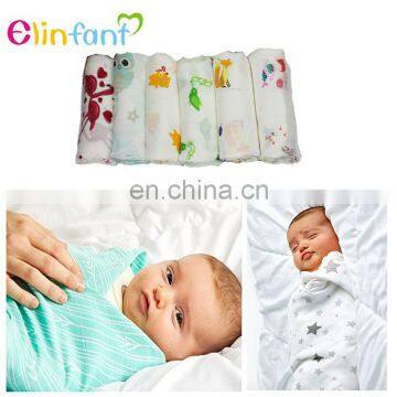 Hot selling baby organic bamboo blanket custom muslin swaddle blankets