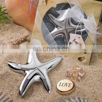 Starfish design bottle opener favors