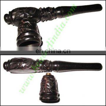 Handmade Real Ebony Wood Smoking Pipe, Size : 5 Inch Pipe