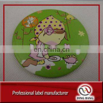 Personalized Cheap Round Single Side Type And Pocket Mirror Type Custom Full Color Printed Metal Makeup Tin Mirror