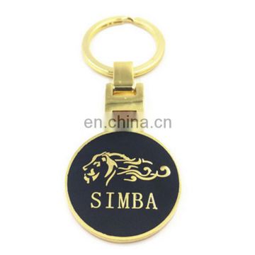 custom logo supermarket metal cart trolley coin keychain