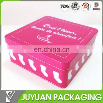 High quality custom printed square coffee tin can packaging