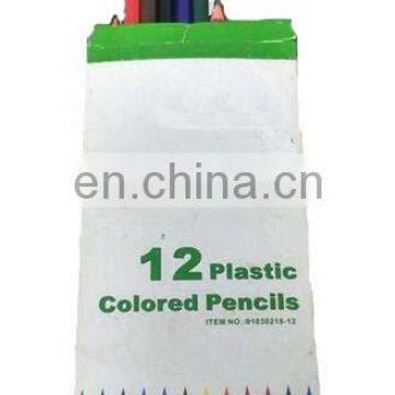 2016 Hot Sale Super Quality 7" Hexagonal Plastic Colored Pencils 12pcs Set photo-2