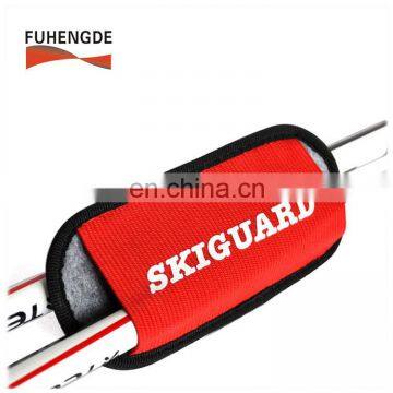 Eco-friendly Adjustable Rubber/EVA Ski Sleeve With Silk Printing Ski Holder for Skiing