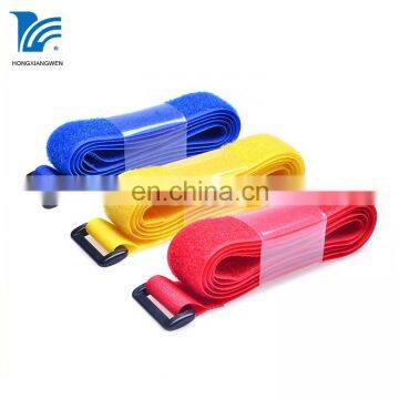 Pallet strapping belt elastic hook and loop strap with buckle