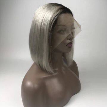 Handmade Full Lace Wig 100% Natural Human Hair Ombre Color photo-2