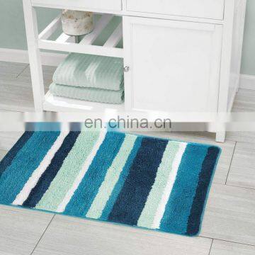 High quality micro polyester 50*80cm jacquard design floor mat with natural latex back bathroom mat