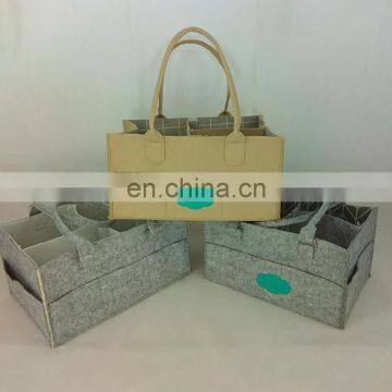 Custom High Quality Felt Baby Diaper Caddy Organizer and Nursery Storage Bin photo-2