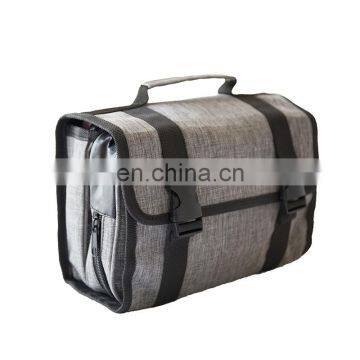 Fashion Men Folding Roll Toiletry Bag Hanging Storage Organizer Washing Travel Bag With Hook photo-3