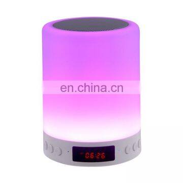 Wholesale Smart Bluetooth Speaker Night Light With Alarm Clock Display Alarm Clock 7 Color Night Light photo-2