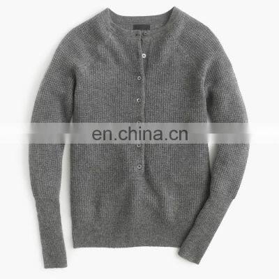 Cute Women Red Knit Thick Cardigan Sweaters photo-4