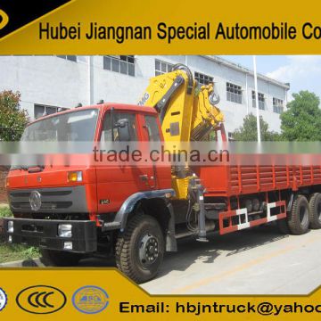 Dongfeng 10ton knuckle boom truck mounted crane