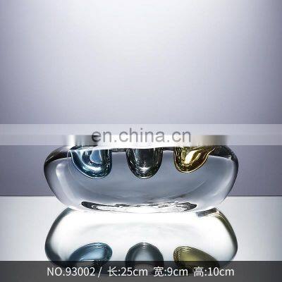 Modern Colorful Nordic Colored Transparent Crystal Glass Ornaments Simple Vase Decoration