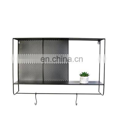 K&B wholesale modern cube metal flower pot rack container holder wall  mounted storage shelf