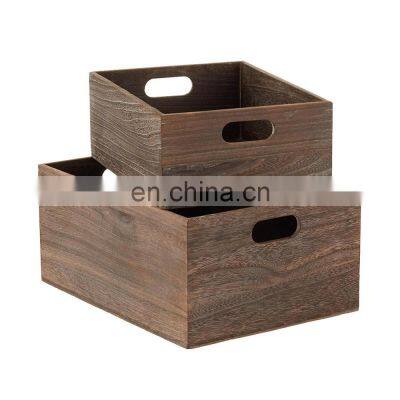 Wooden Storage Bins  Box with Handles