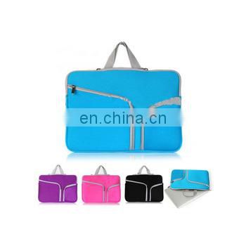 Wholesale Soft Neoprene Laptop Sleeve Case Bag with Pockets for Charger and Mouse