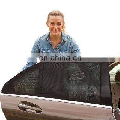 Factory 2Pcs Summer UV Protection Car Front Rear Side Window Sun Shade Car Sunshade Net Mesh Curtain For Sedan SUV MPV photo-2