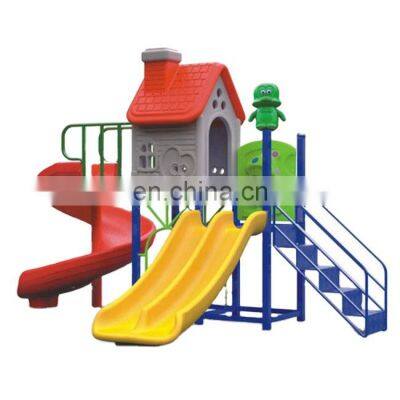 Simple new design plastic slide amusement park set play equipment outdoor playground