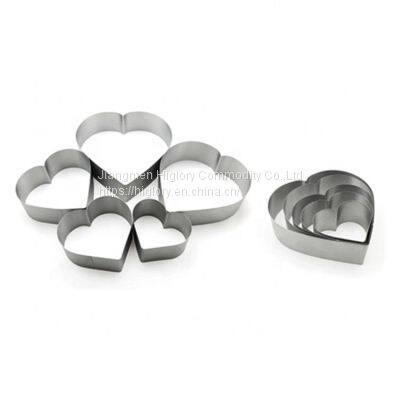 3Pcs Different Size 3d Diy Mousse Fondant Baking Custom Heart Shape Stainless Steel Cake Mould photo-4