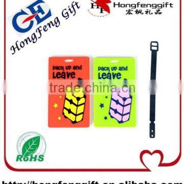 Custom flexible customized chalkboard name tags / soft pvc luggage tag / bag tag