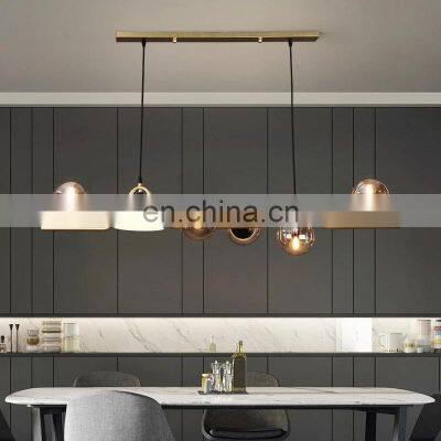 Modern Classics Simple Crystal Chandeliers For Living Room Gold Glass Pendant Light For Hotel