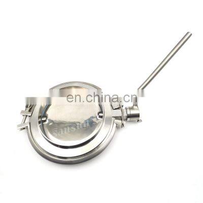 DN400 Sanitary Stainless Steel Welded Ends Powder Butterfly Valve