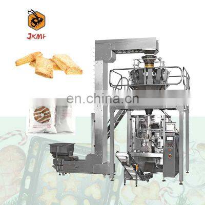 Coockies/biscuit packing machine 10 heads weighing automatic biscuit packing machine vacuum