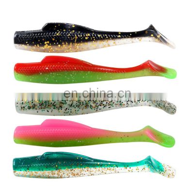 JOHNCOO Hot Sale 8CM 5G  MinnowZ TPE  Material Good Quality Paddle Tail Soft Plastics Fishing Lures