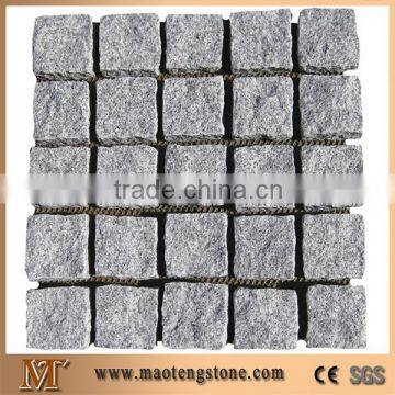 G603 Own Quarry 10x10x3cm Natural Split With Mesh Granite Cube Stone