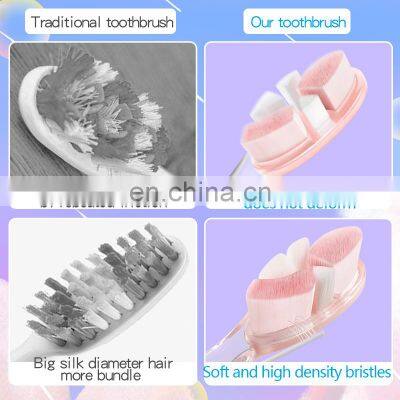 Private Label Extra Soft Toothbrush Ultra Soft-bristled Bamboo Teeth Brush Micro-nano 20000 Floss Bristle Effect for Adult photo-2
