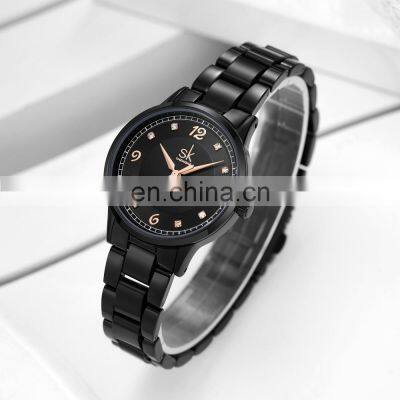 SHENGKE Brand Your Label Watch Hot Sale Women Clock Luxury Green Dial Diamond Watches For Ladies photo-3