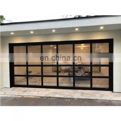 Luxury heavy duty folding garage door clear glass garage door design