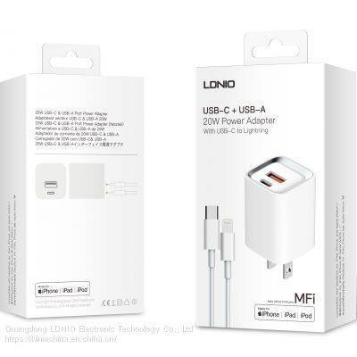 LDNIO New Arrival Model A2318M MFi Charger With Type-c to Lightning Cable photo-4