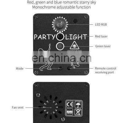4Hole Mini Projector Laser Strobe Stage Lights Battery Music Led Effect For Night Club Dancing Light Party Lamp photo-5