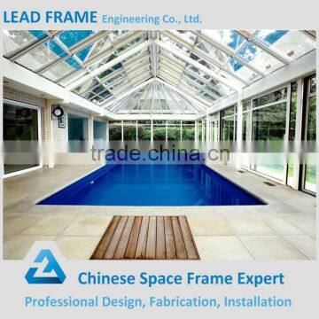 Modular steel structure swimming pool roof